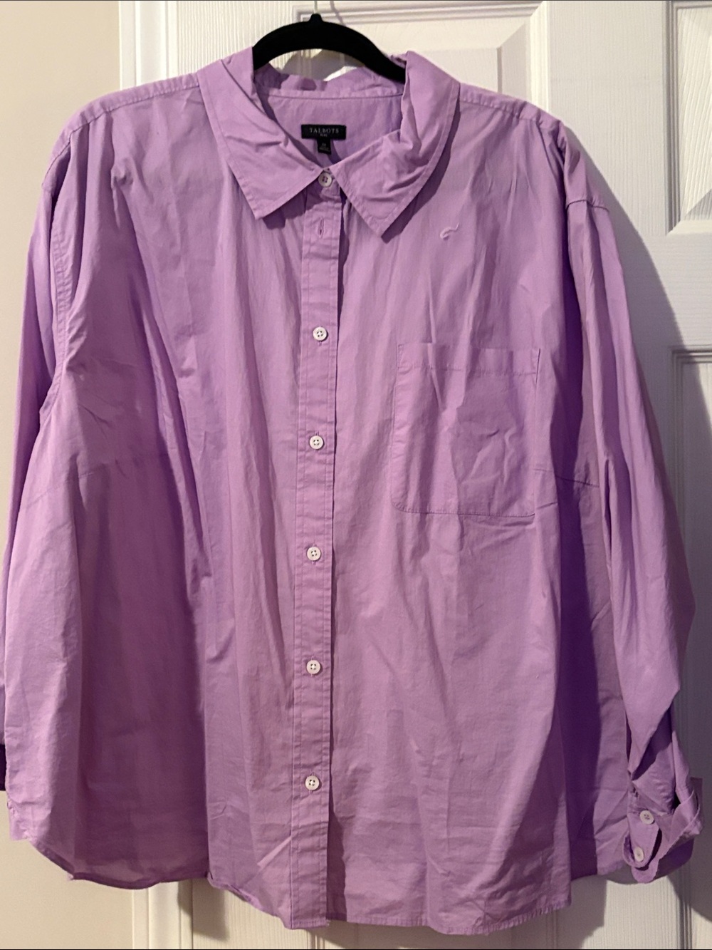 Talbots Lavender Button-Front Women's Blouse